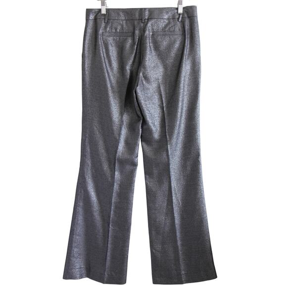 Tory Burch Pant Suit Size 8/10 Jacket Pants Metallic Gray Shimmer 2 Piece Outfit - Picture 8 of 12